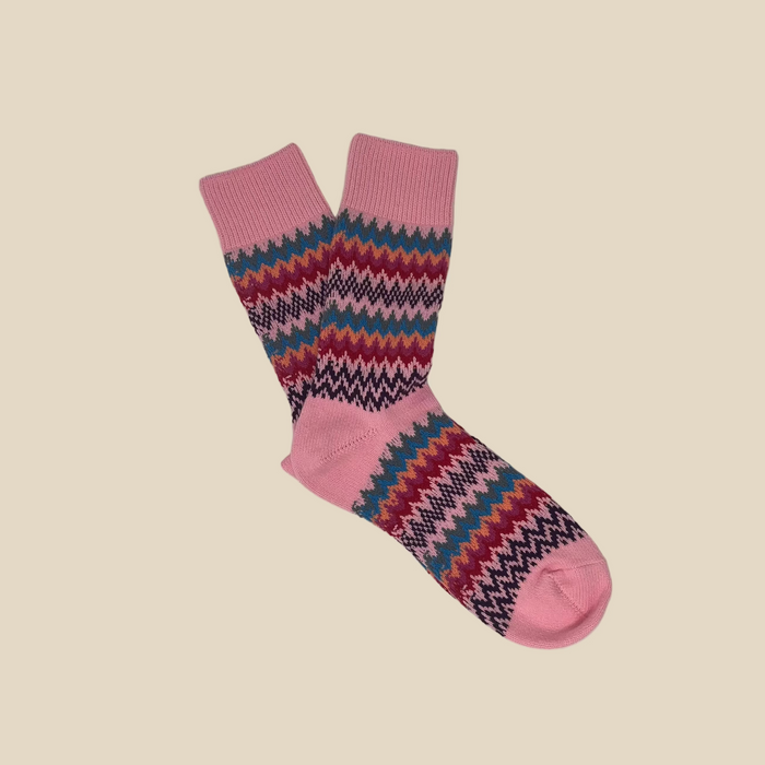 Weekend Collection Stripe Pink Multi Socks