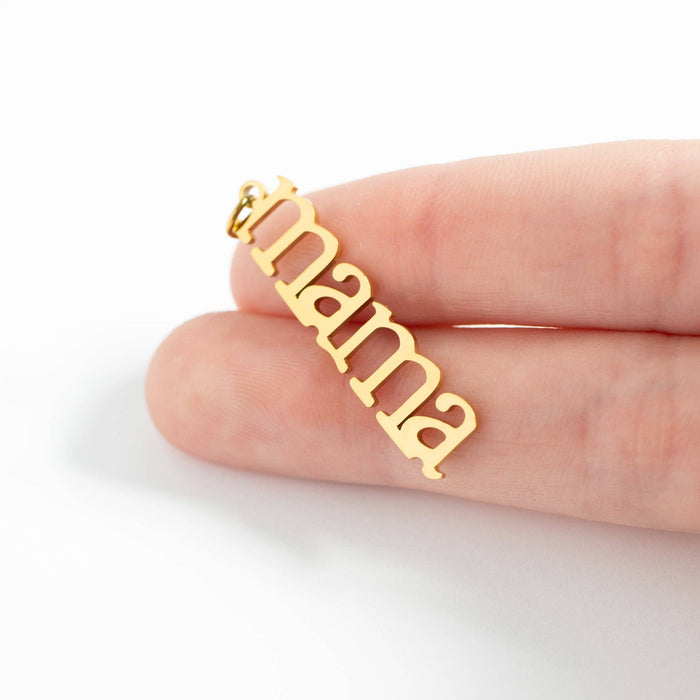 18K Gold PVD Stainless Steel Mama Charm
