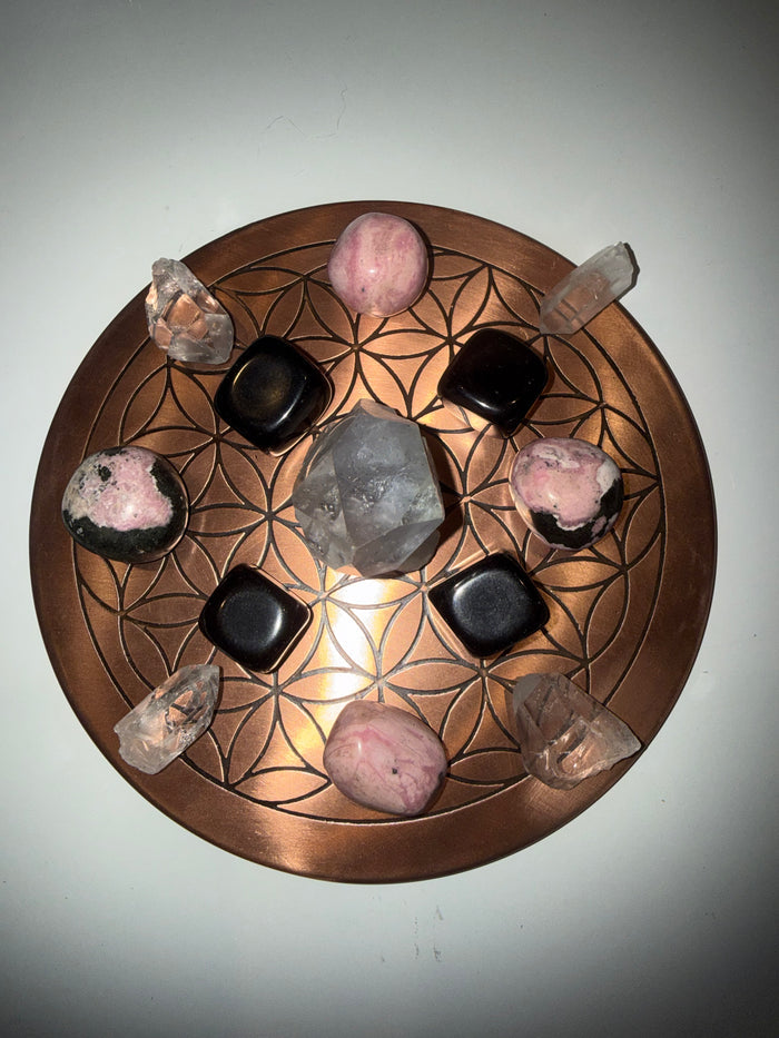 Sacred Sanctuary
A Flower of Life Crystal Grid for Inner Healing, Protection & Receiving