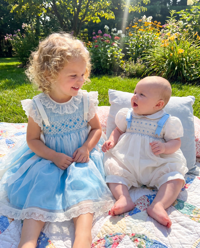 Alexis II Turquoise Handsmocked Dress