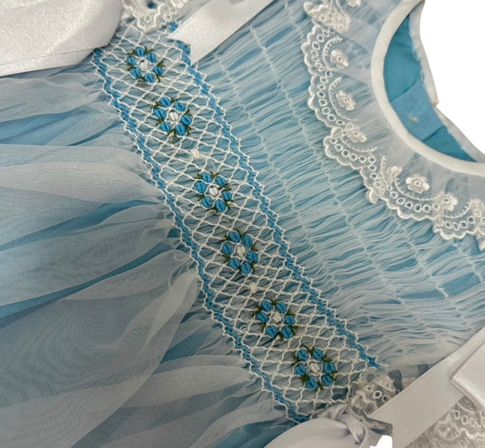 Alexis Turquoise Handsmocked Dress