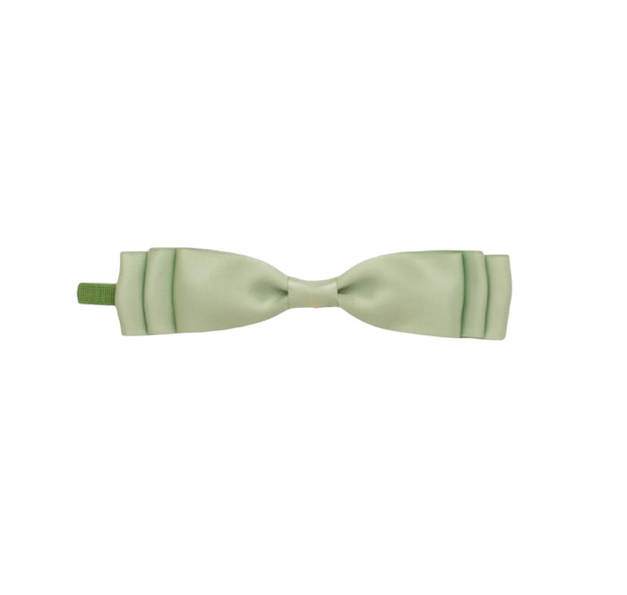 Blair Bow Spring Moss Green Satin Headband Wrap