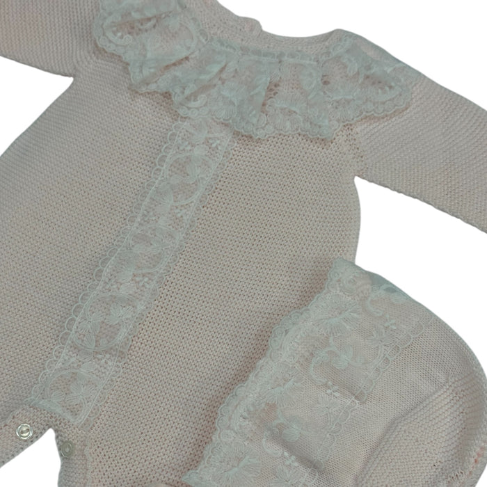 Briggita Luxe Pink Babygrow with Bonnet