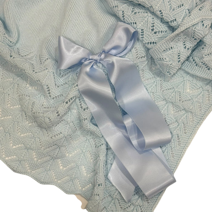 Calada Light Blue Knitted Blanket
