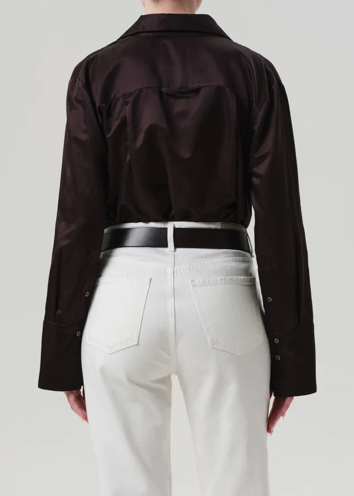 Camilia Shirt - Chocolate Dark Brown