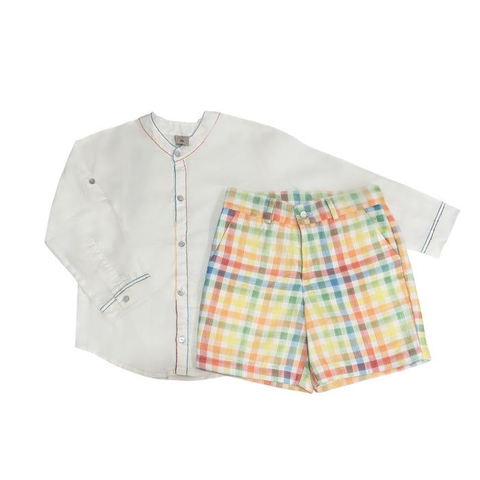Carl Number Colorful Boy 2-PC Shirt set