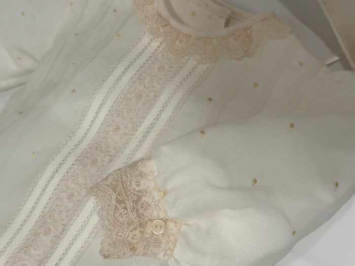 Carlota Long Sleeves Romper with Bonnet