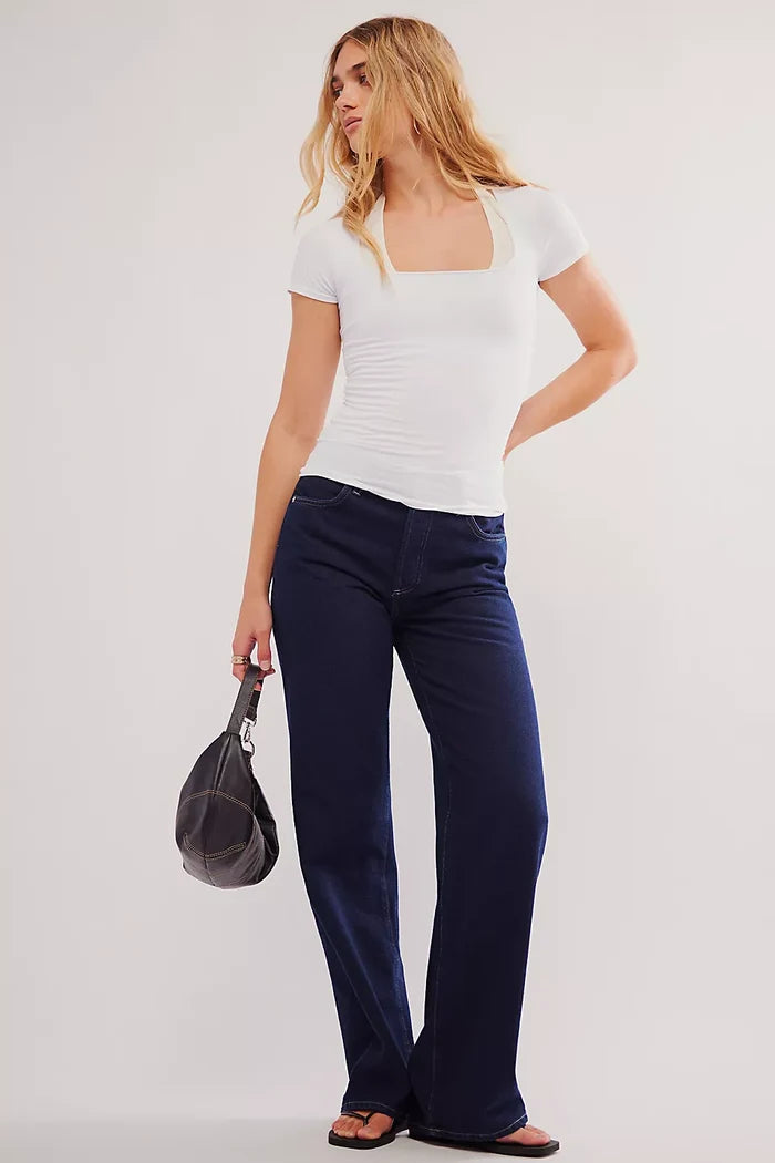 Clean Lines Baby Tee - White