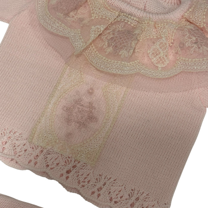 Clotilde Baby Pink 3-Piece Knitted Set