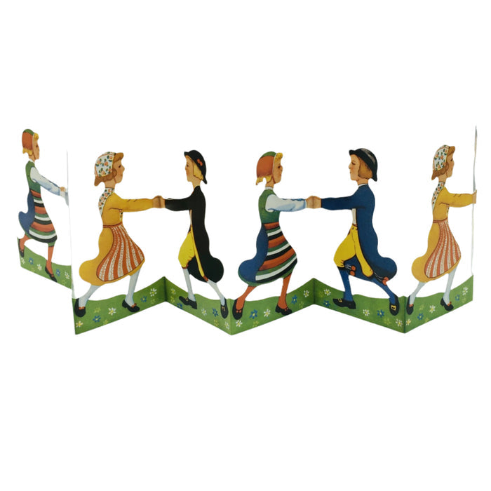 Cutout Folk Dancing Children