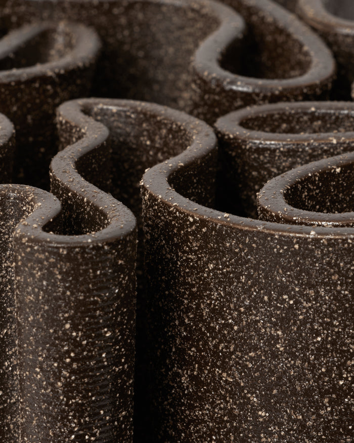Dedali Vase - H25 - Dark Brown