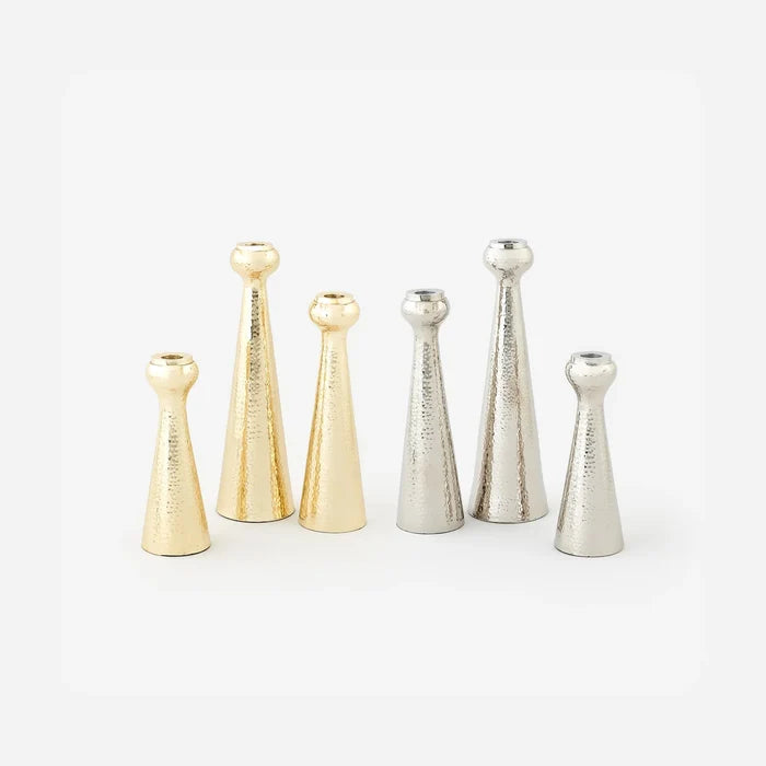 Dimpled Tapered Candle Holders