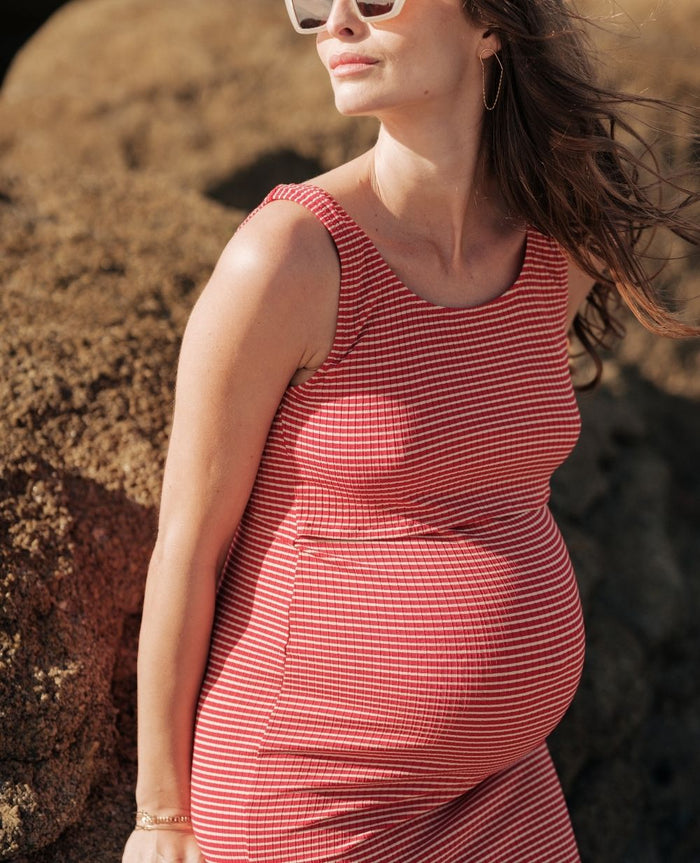 Dinard beachwear dress - Red