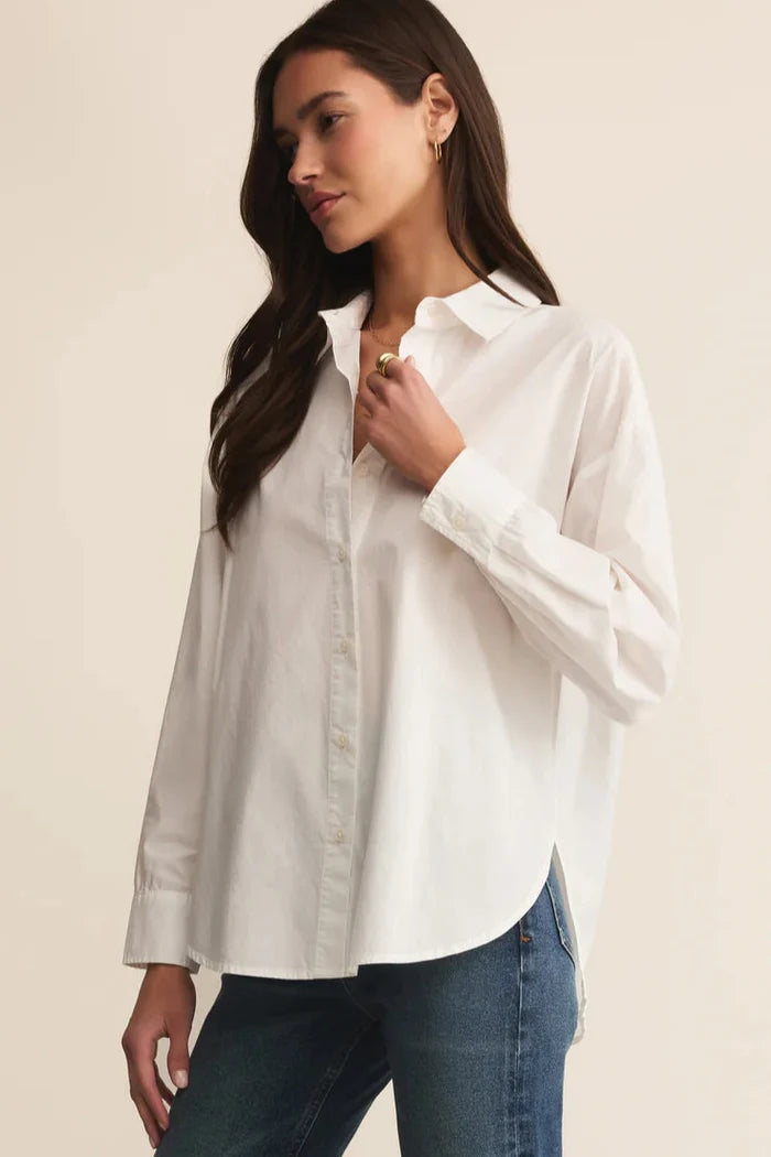 Elevated Poplin Shirt - White