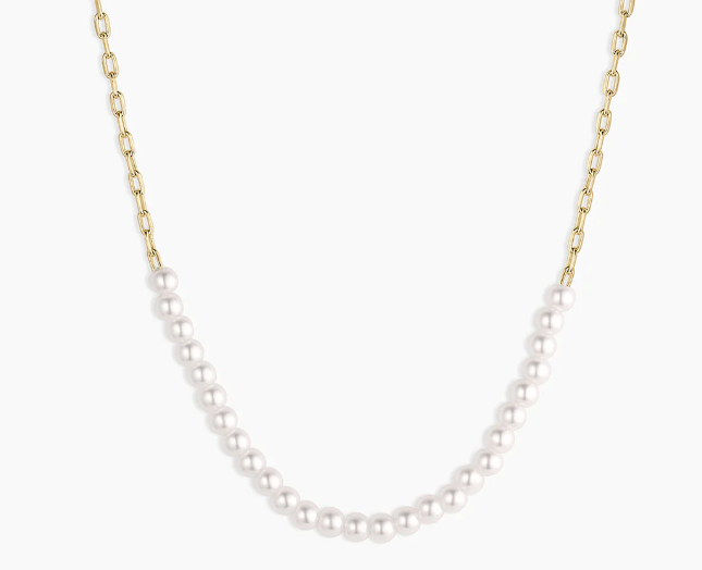 Finley Pearl Row Necklace