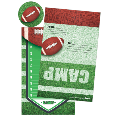Football Foldover Stationery