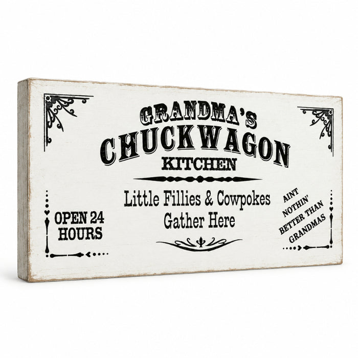 grandmas chuckwagon kitchen sign