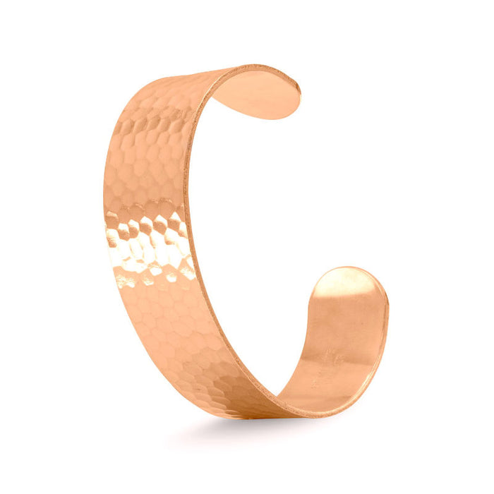 hammered solid copper cuff bracelet