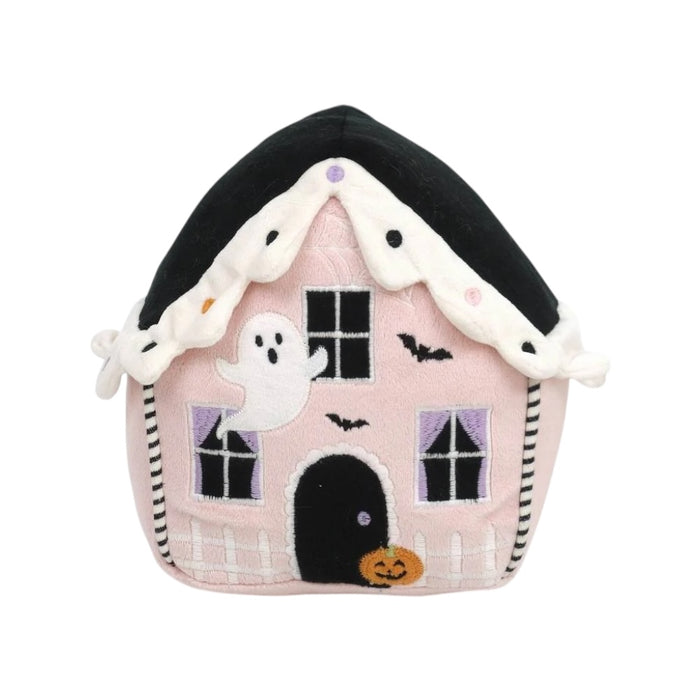 Haunted House Pink Pillow