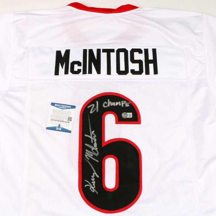 Kenny McIntosh Signed Jersey Custom White Georgia Bulldogs