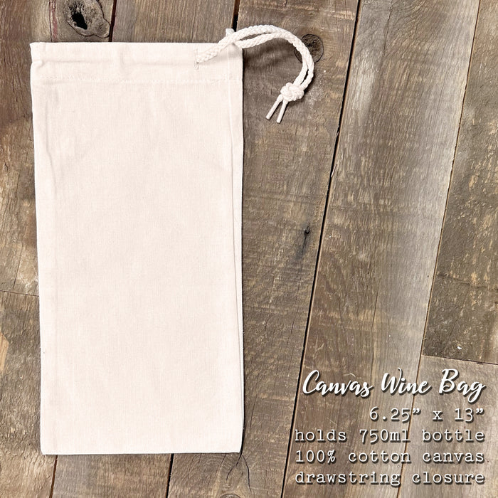 Lucky Four Leaf Clover - St. Patrick's Day Canvas Wine Bag