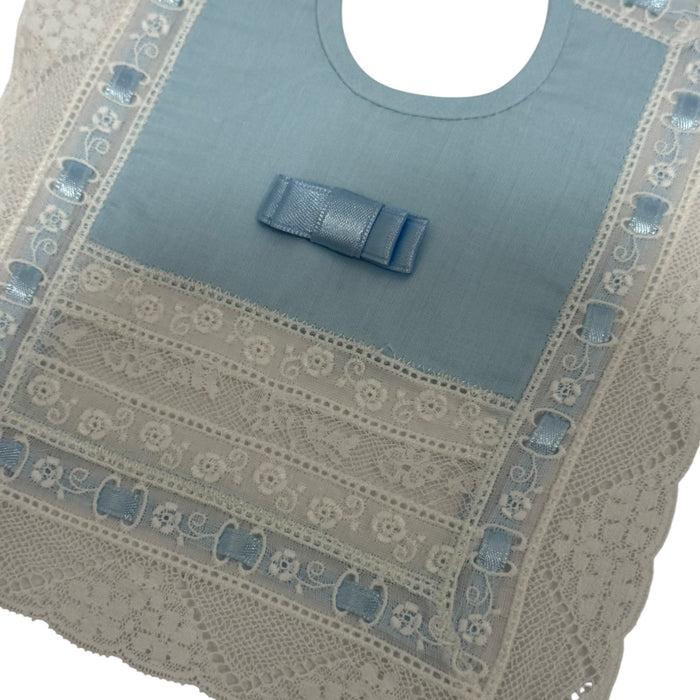 Ludwica Light Blue Lace Luxe Bib