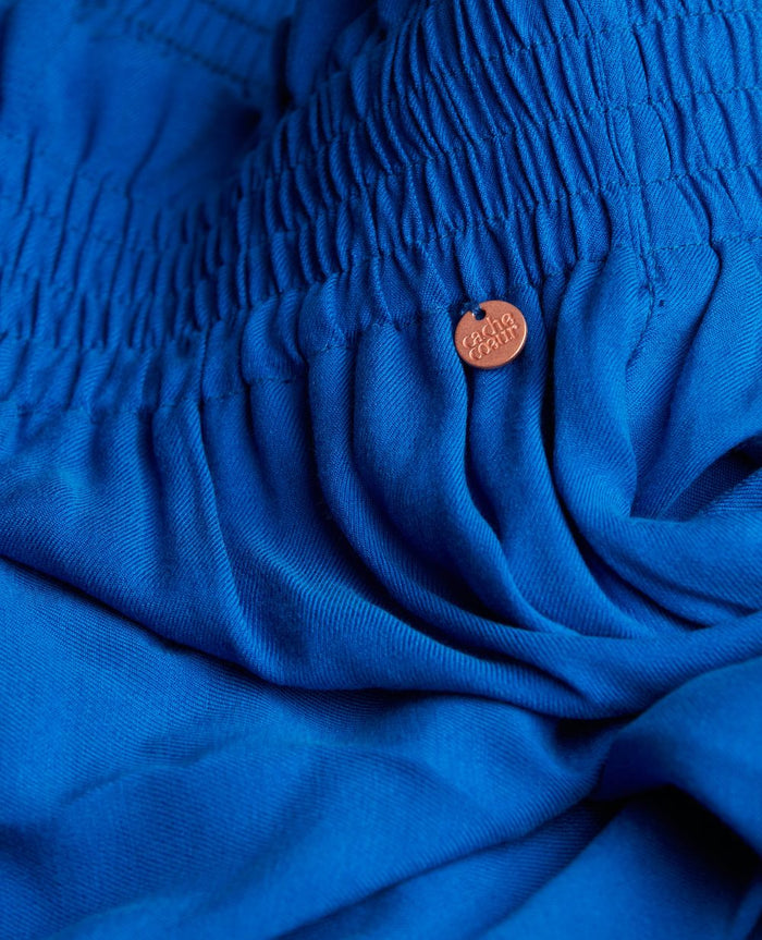 Pantalon de grossesse sahel bleu electrique, cache cœur