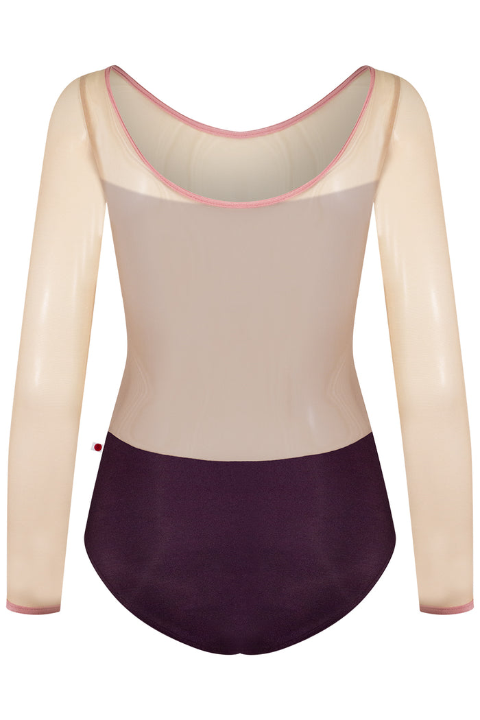 Meagan Leotard in Eggplant - Yumiko