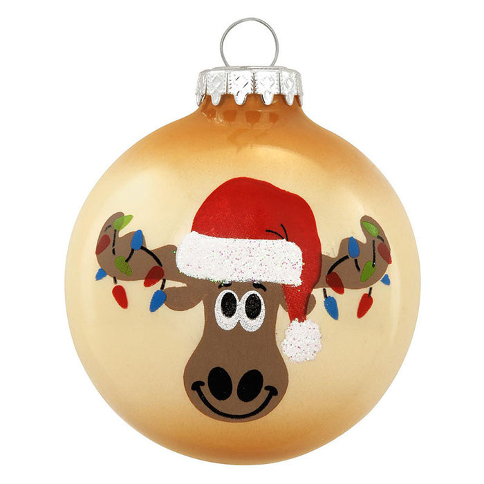 merry christmas lights glass ornament