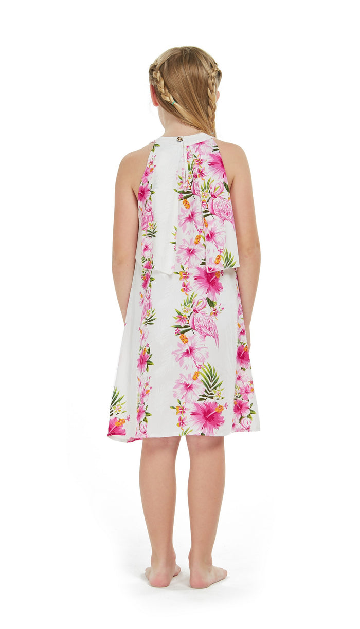 Mother Daughter Mahalo Set in Pink Hibiscus Vine