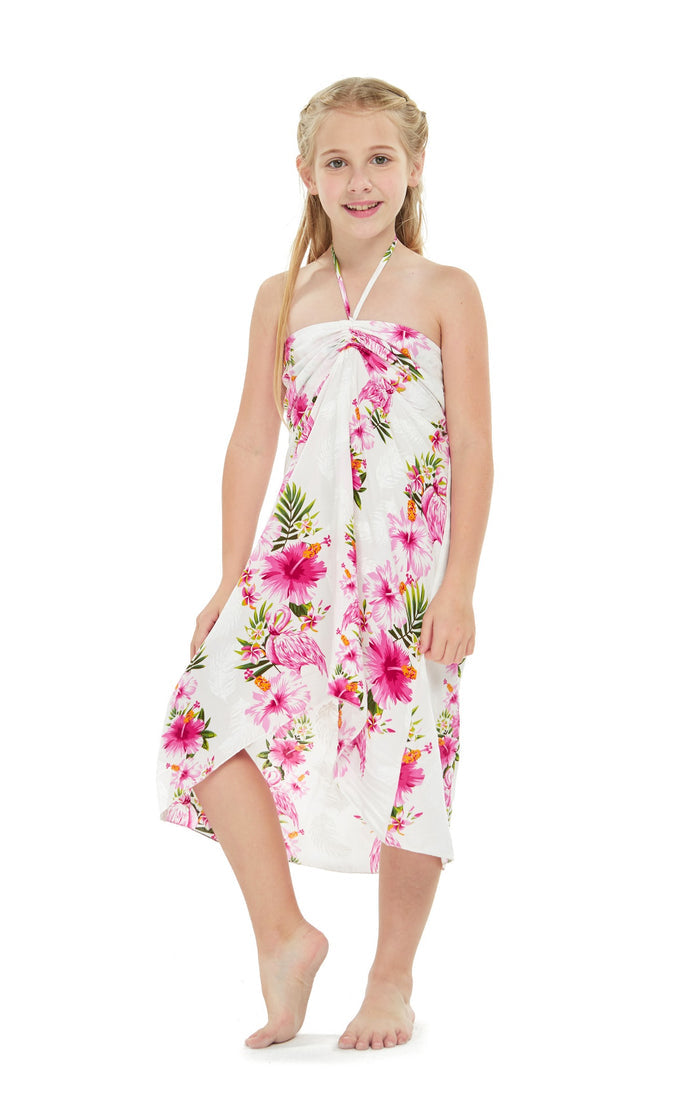 Mother Daughter Mokulele Set in Pink Hibiscus Vine