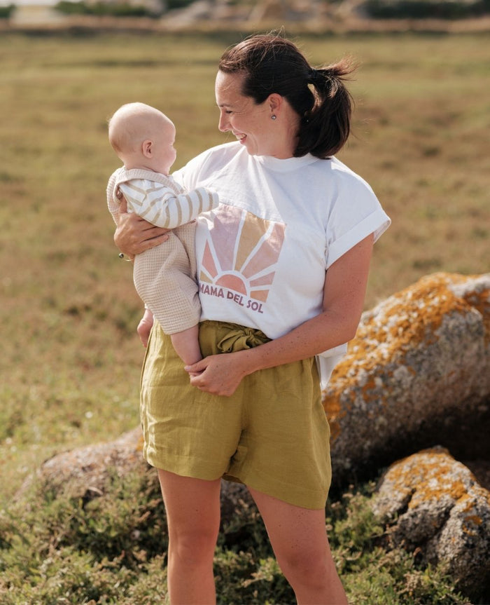 Nubie twill smock shorts - Anis