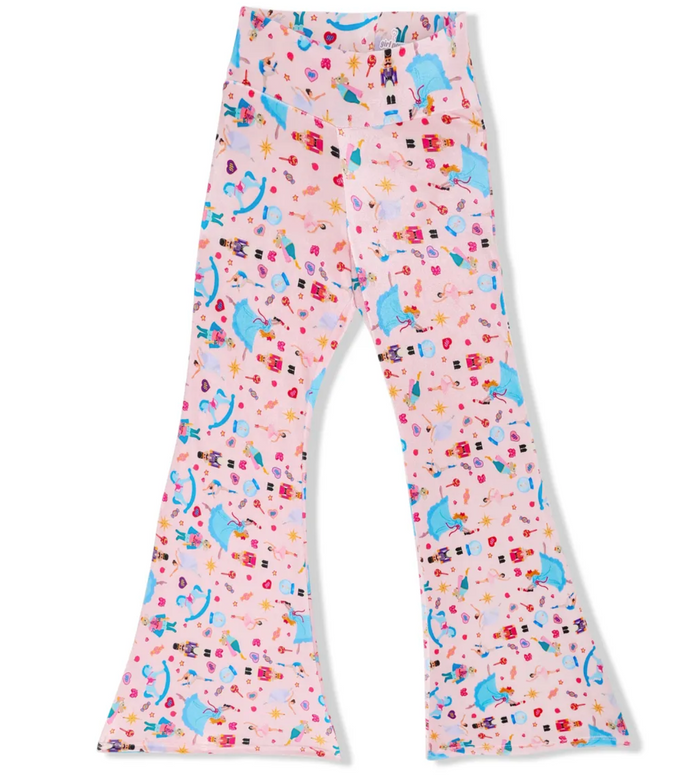 Nutcracker Velvet Flare Leggings