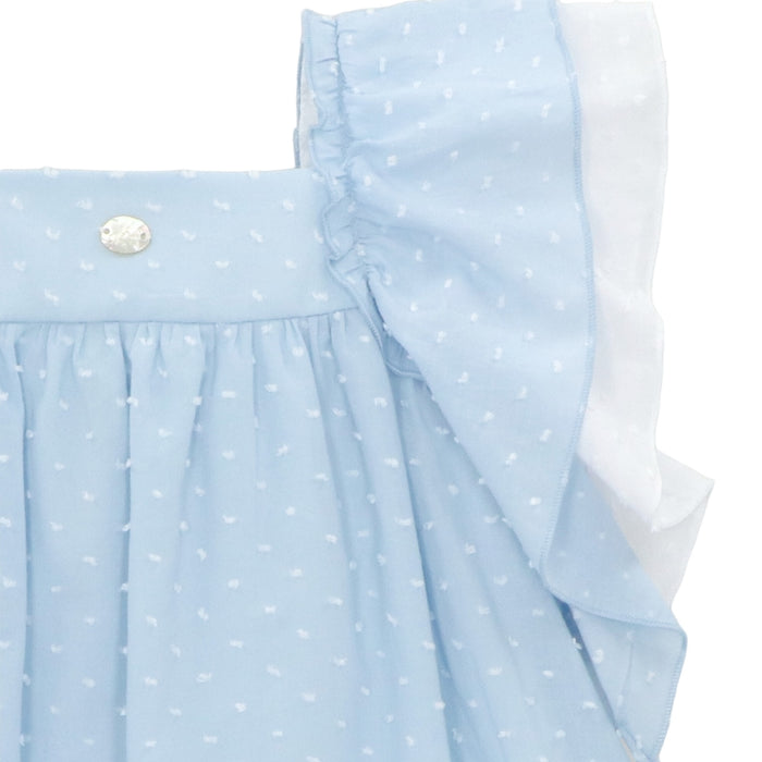 Ocean Blue Swiss Dot Dress