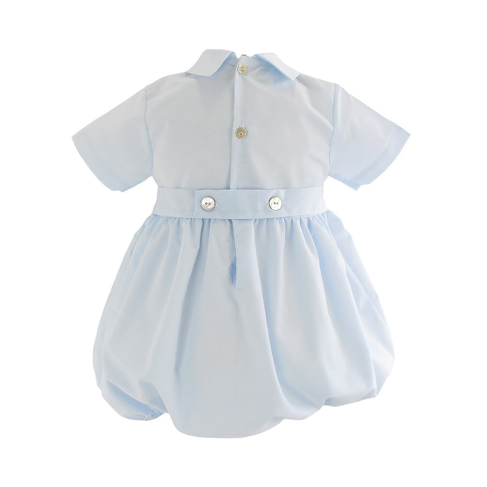 Once Upon a Time Blue Boy Handsmocked Bubble/Romper