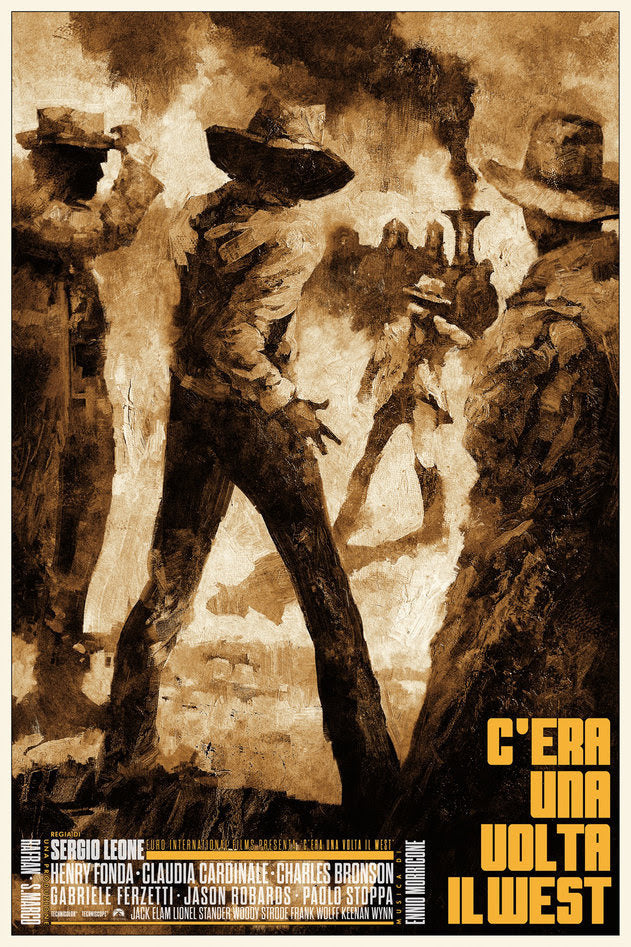 Once Upon a Time in the West (variant) by Karl Fitzgerald, 24" x 36" Screen Print