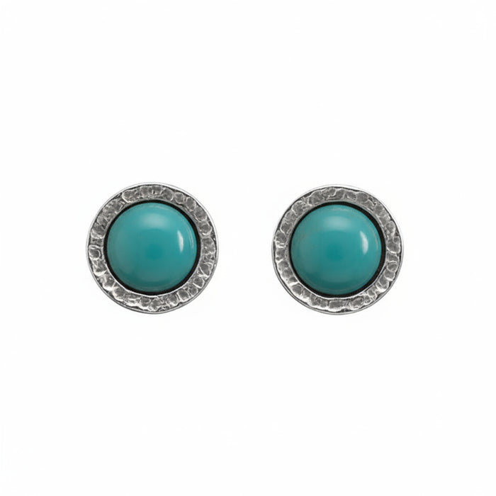oxidized turquoise stud earrings