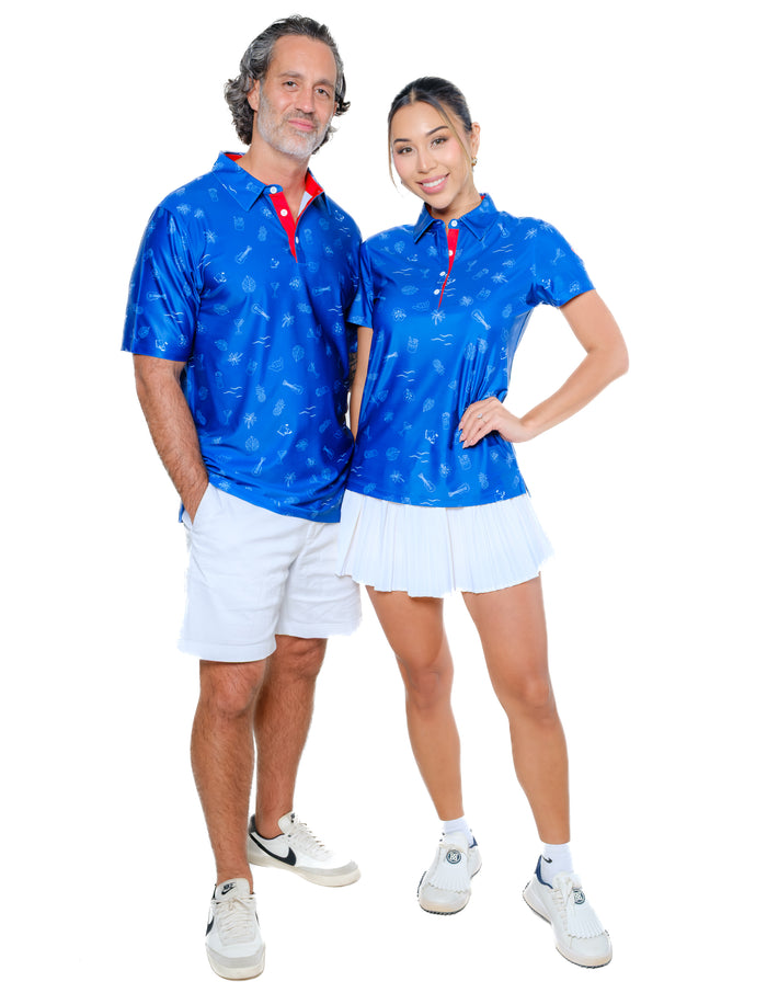 "Pau Hana" - OGA Women's Polo - Deep Royal
