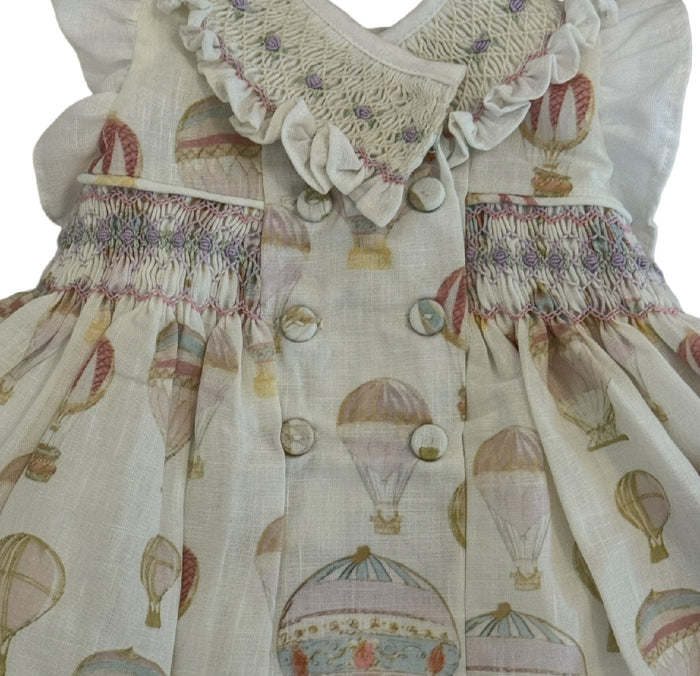 Paulina Balloons Handsmocked Romper