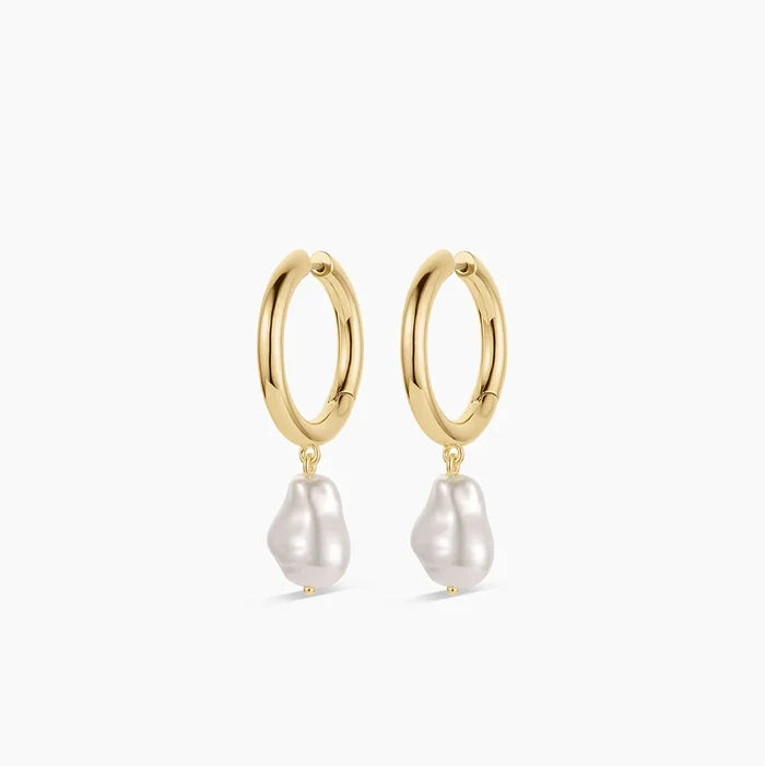 Pearl Cove Hoops - Gold