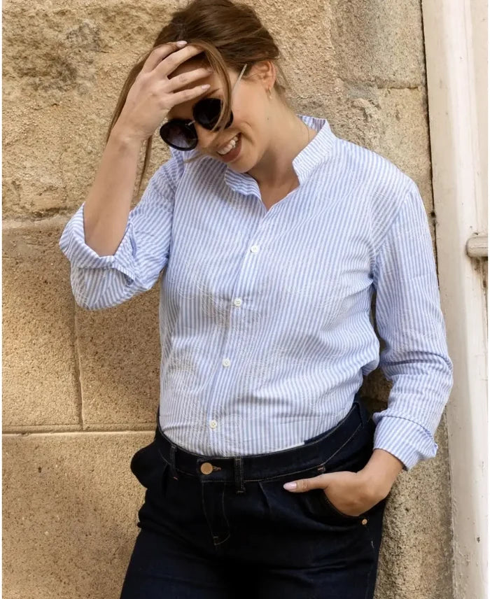 Pregnancy and nursing shirt Camille blue