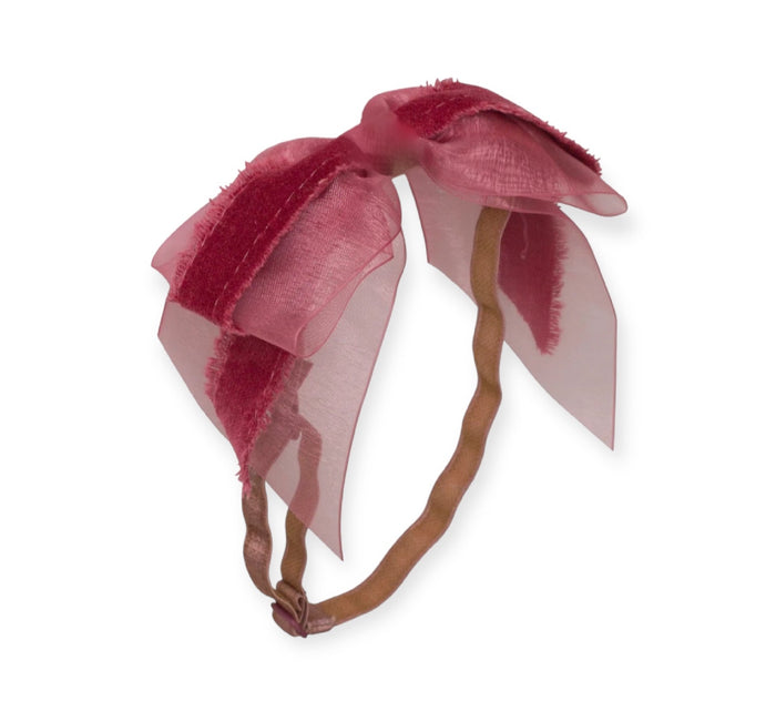Primrose Cranberry Color Bow Headwrap