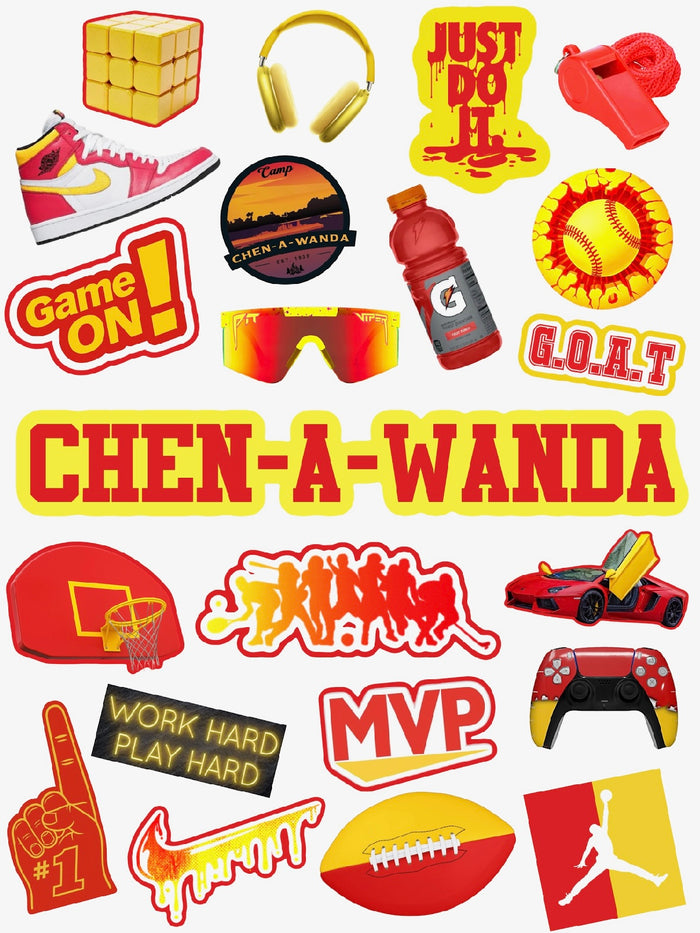 Red/Yellow Boy Sticker Sheet
