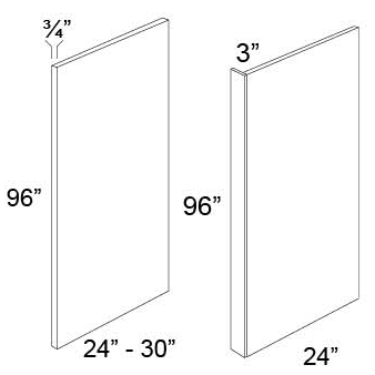 REFRIGERATOR END PANEL Fabuwood Nexus Frost