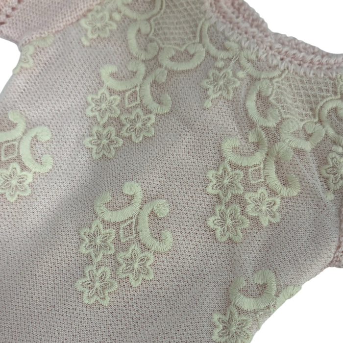 Roman Light Pink 3-piece Knitted Romper