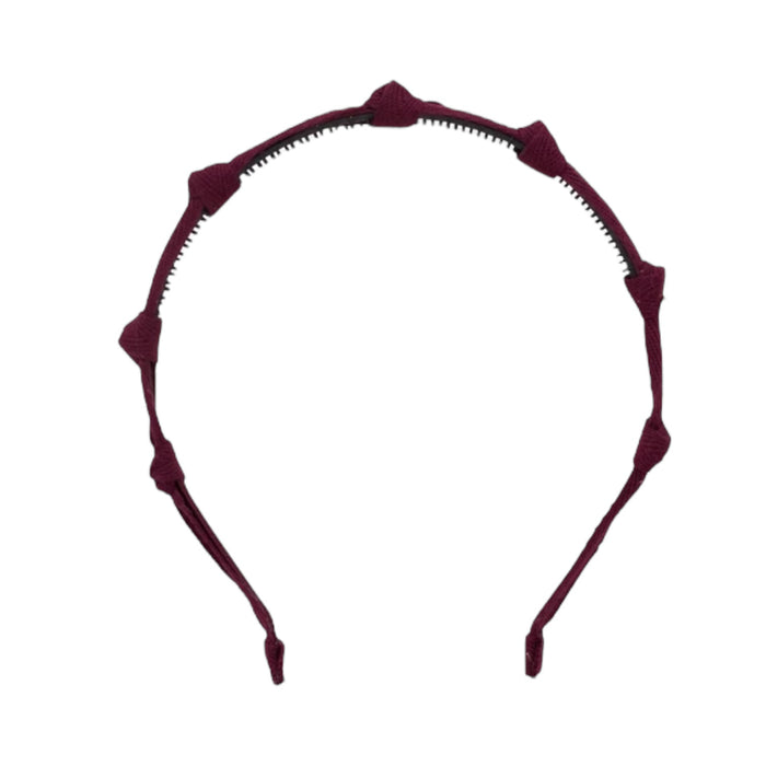 Rosebud Burgundy Headband