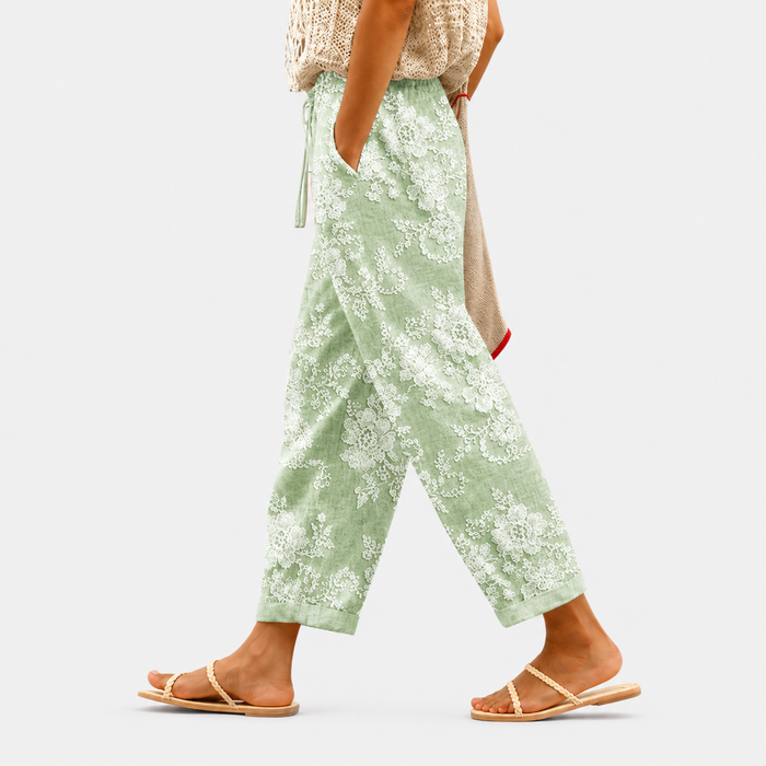 Sage Blossom Comfort Pants