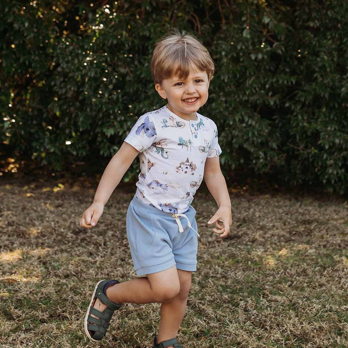 Snuggle Hunny - Dragon Short Sleeve Organic Bodysuit - 6-12 Months (0)