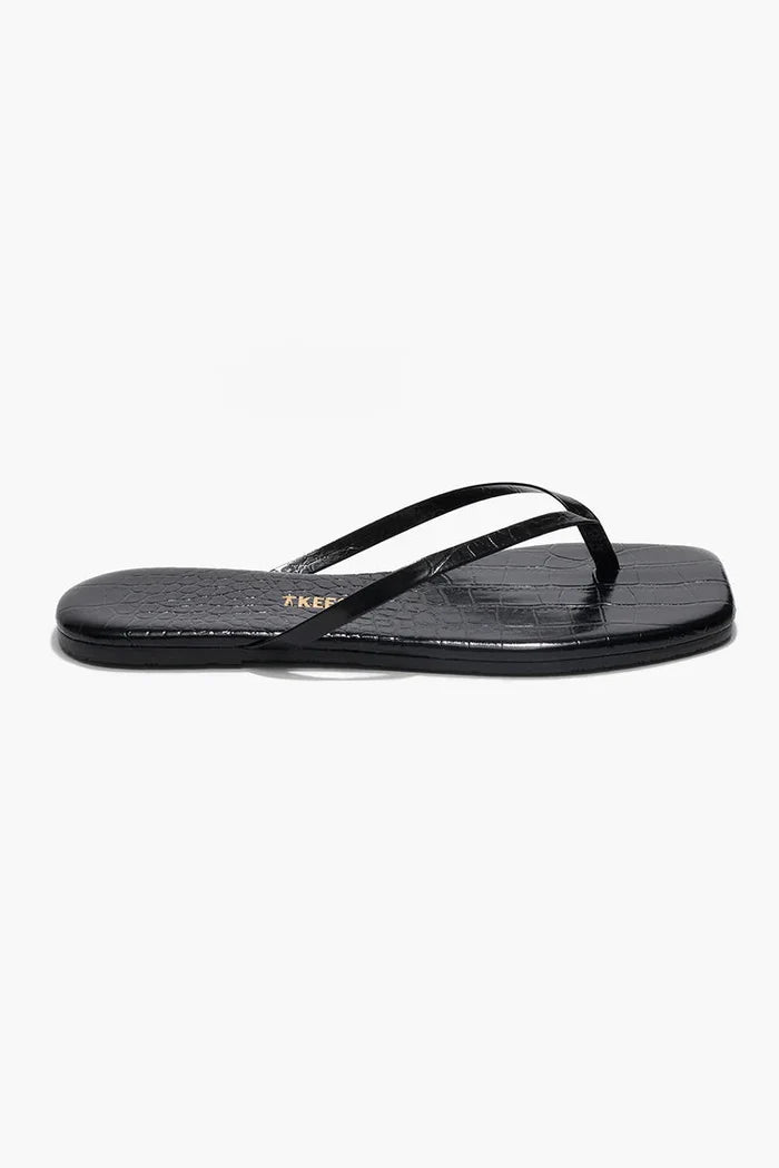 Square Toe Lily Sandal - Sable Croc