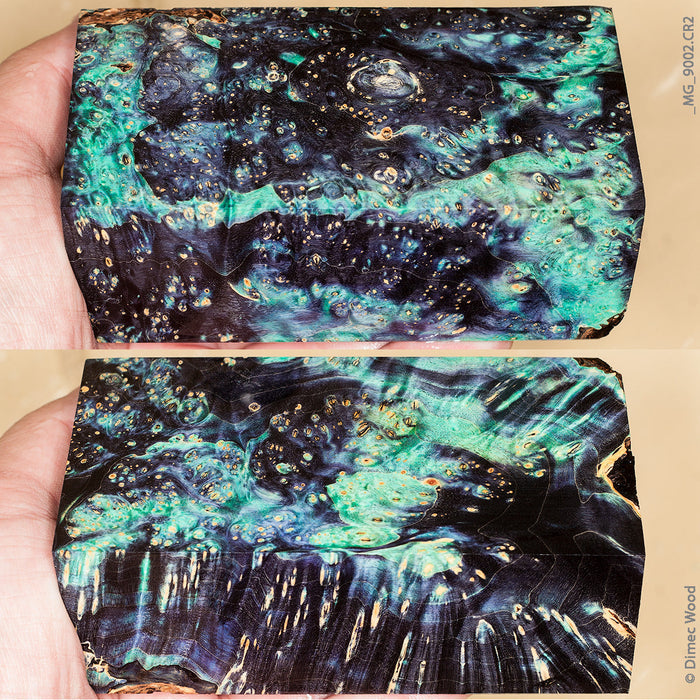 Stabilized wood box elder burl block